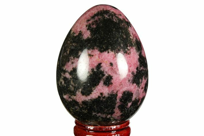 Polished Rhodonite Egg - Madagascar #172471